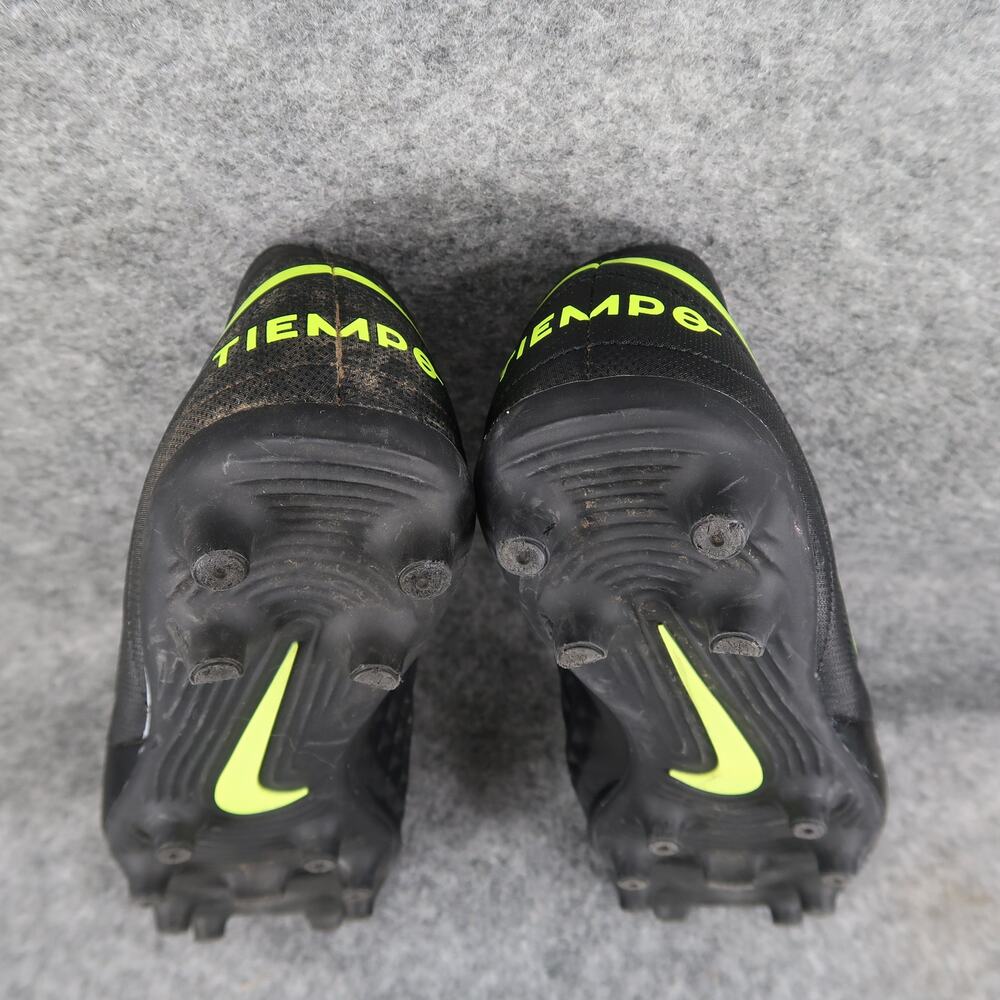 Nike Shoes Kids 2 Soccer Cleats Jr Tiempo Legend 8 Club MG Black Volt Lace Up - Picture 11 of 12
